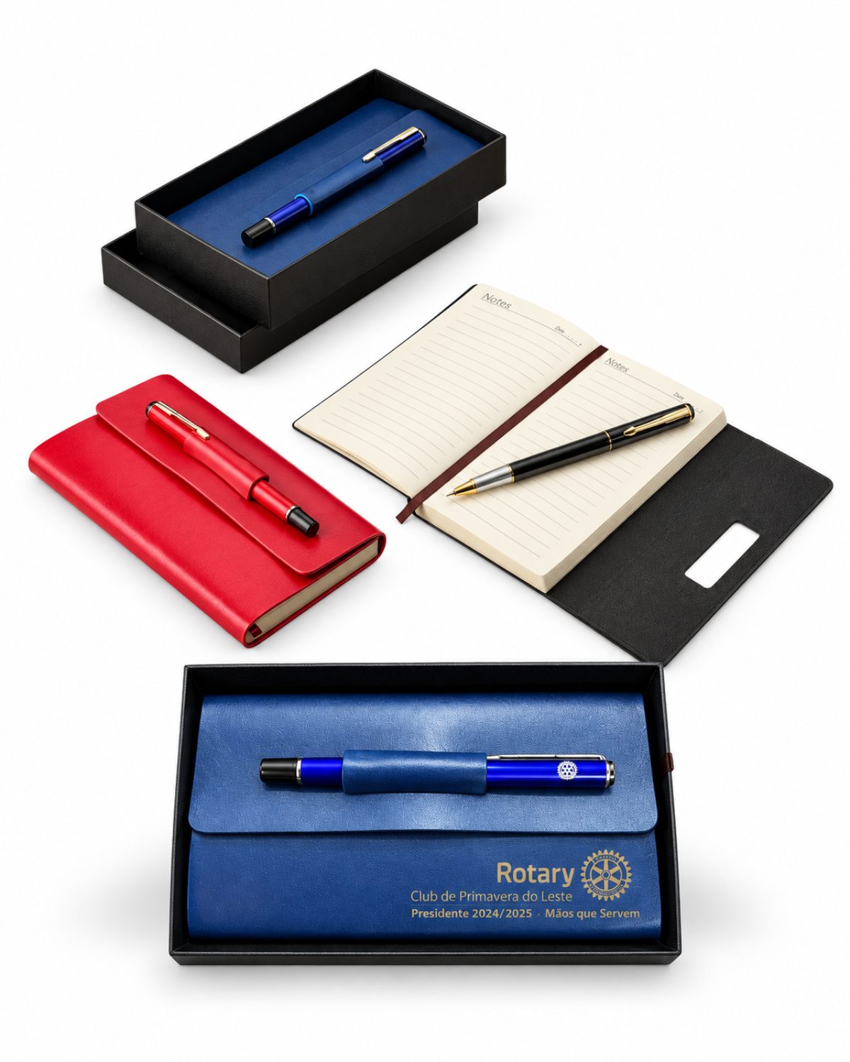 Kit Office Luxo - Caderno + Caneta + Caixa