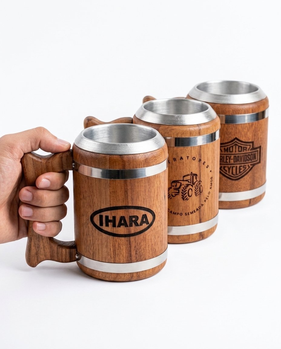 Caneca de Madeira Viking