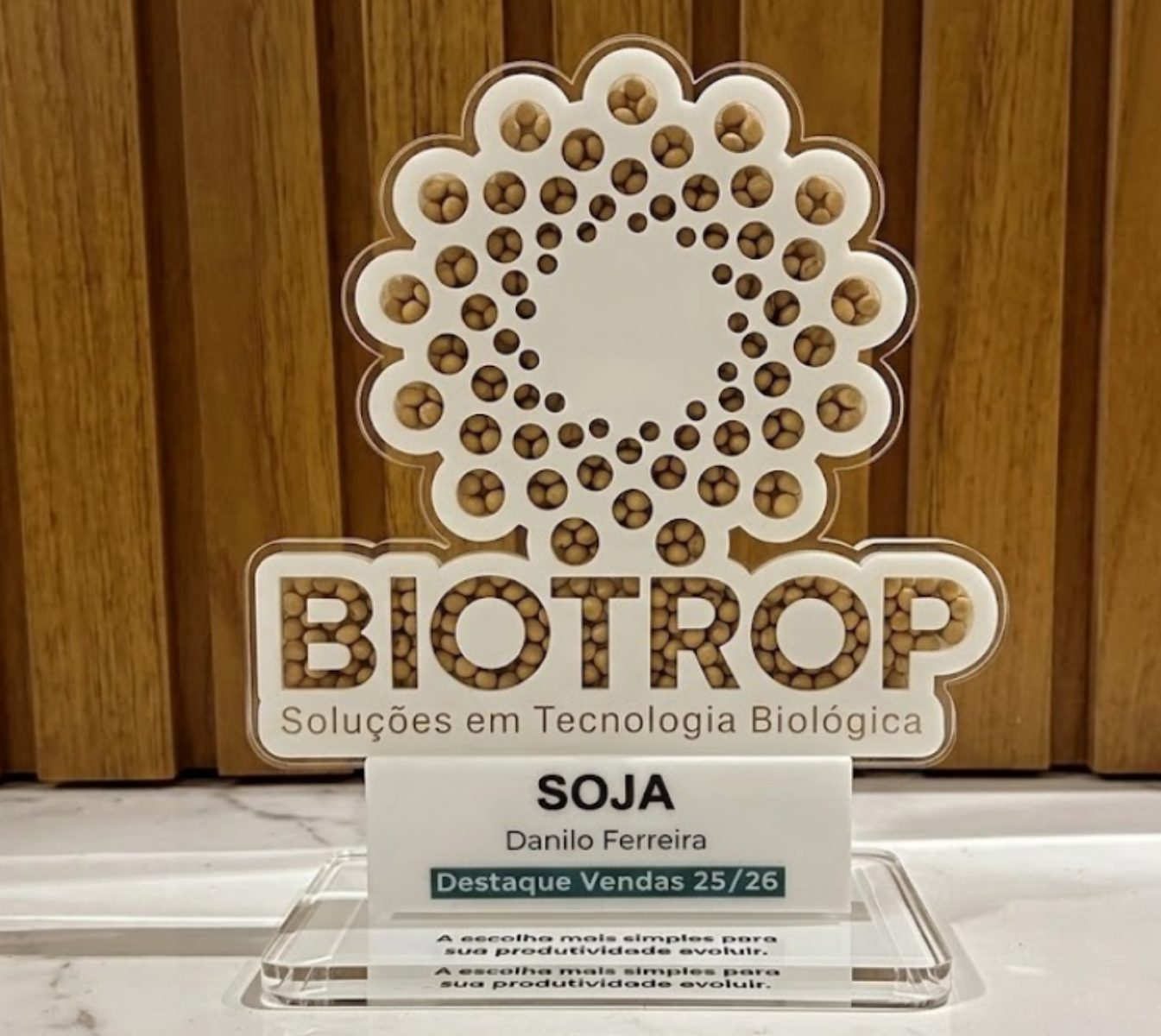 Troféu Acrílico - Expositor de Grãos