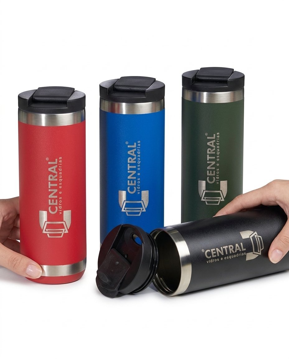 Copo Térmico 550ml Inox com Tampa Hermética